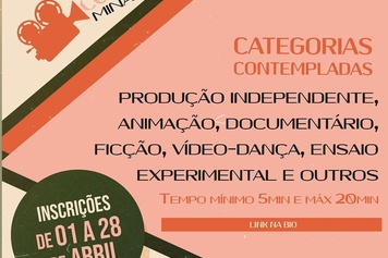 Produtores de audiovisual, atenção! As Inscrições para a Mostra Curta Minas estão abertas