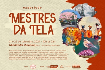 Exposição "Mestres da Tela" no Uberlândia Shopping traz inclusão e arte com audiodescrição