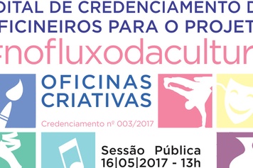 Cultura publica edital para credenciamento de oficineiros