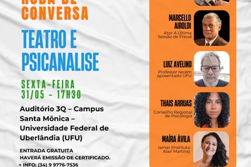 Roda de conversa sobre Teatro e Psicanálise será realizada na sexta (31)